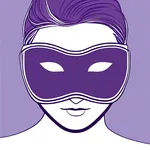 purple eye mask with eye holes image